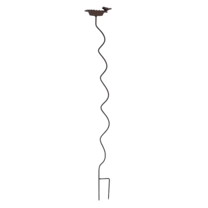 Vogelbad op plantensteun spiraal