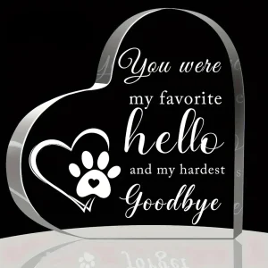 Honden gedenksteen Hart Met Text