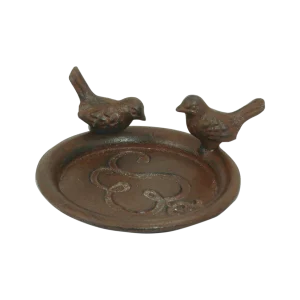 Onderzetter bloempot vogels roestkleur