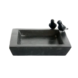 Vierkant terrazzo vogelbad