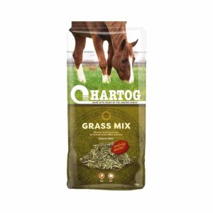 Hartog Grass-Mix 18 kg | Gedroogd gras met structuurbrok.