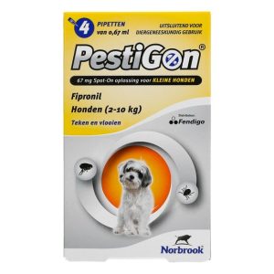 Anti-vlo en teek S Pestigon  ( 2 – 10 kg) 4 pipetten