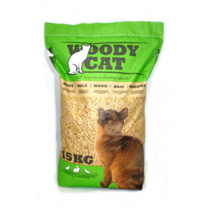 Woody Cat kattenbakvulling houtkorrel 15 kg